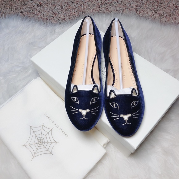 ❤️SOLD❤️Charlotte Olympia kitty ballerina flats 35 - Picture 1 of 8